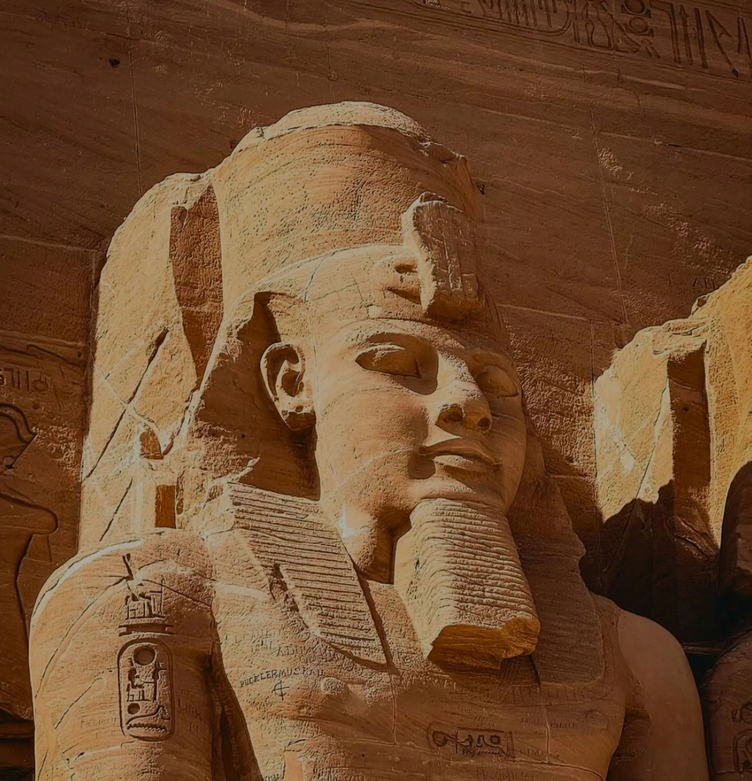 A colossal statue of Ramesses II at Abu Simbel